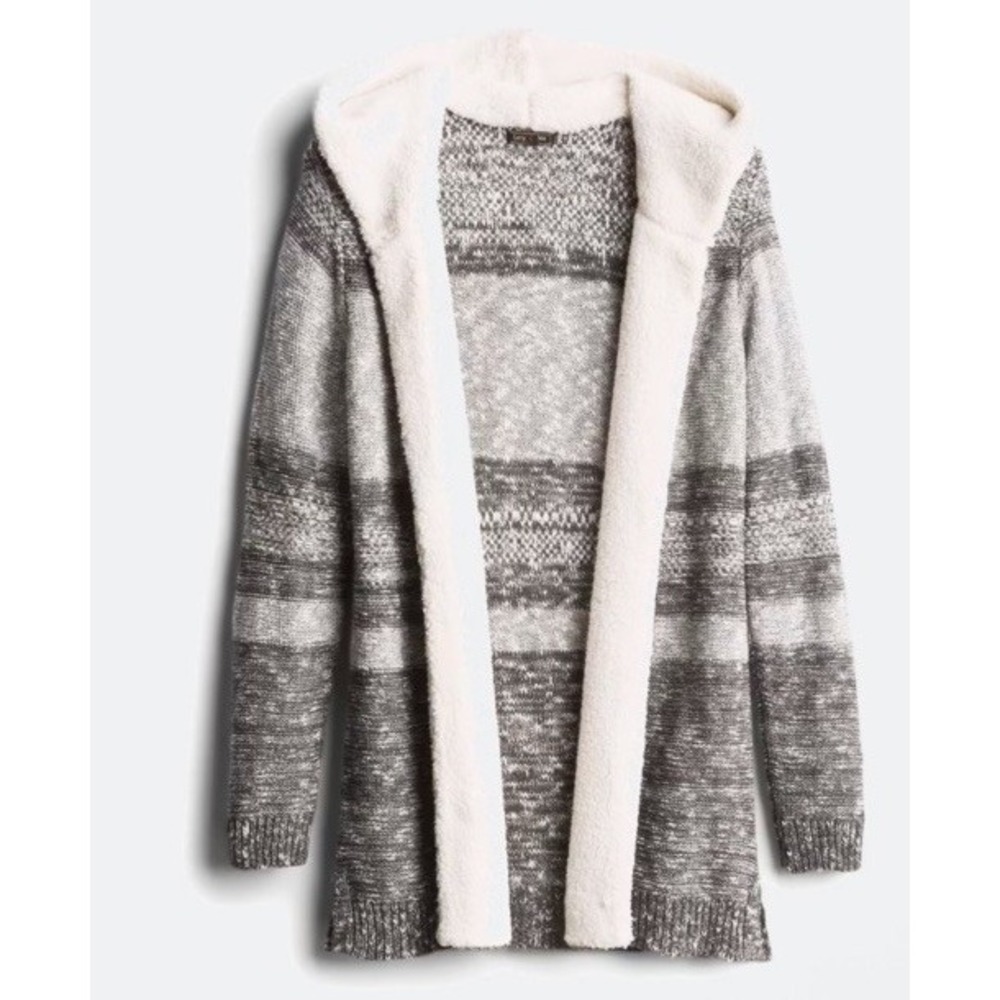 Lety & Me Gray dockerie sherpa trim hooded‎ cardigan XXL